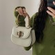 2025 Winter New Bamboo Handle Bag for Women - High-End Texture, Niche Design, Luxury Top-Handle & Crossbody Saddle Bag
