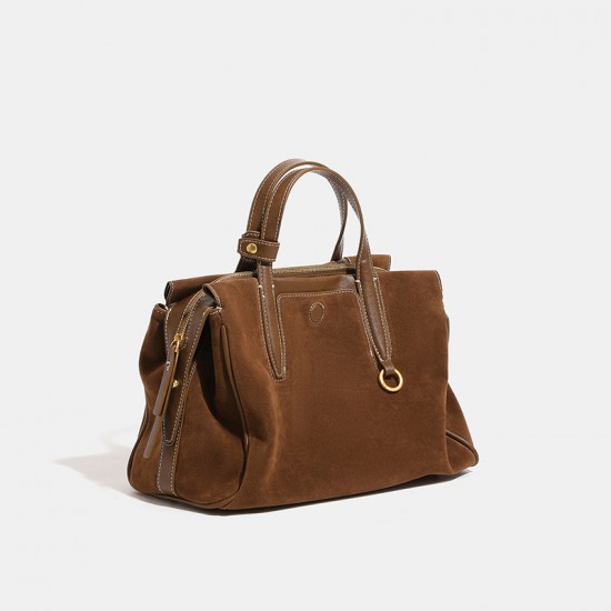 Large Capacity Retro Travel Tote Bag - 2025 Winter New Niche Versatile High-End Women's Briefcase Bag