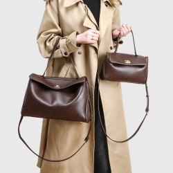 High-End Casual Messenger Bag - 2025 New Large Capacity Women's Top-Handle Bag, Retro Minimalist Crossbody