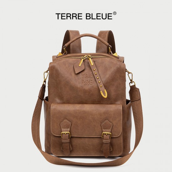 2025 New Vintage British Style Backpack for Women - Minimalist Fashion School Bag, Trendy Travel Bag for College Students