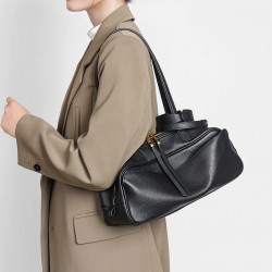 2025 New Genuine Leather Rodeo Boston Bag - Large Capacity Work Bag, Women's Crossbody Pillow Bag