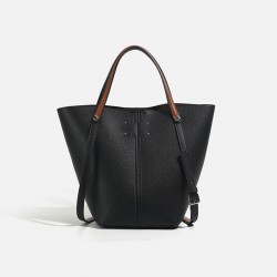 2025 New Fashion Casual Minimalist Work Bag - Large Capacity Retro Bucket Bag, Versatile Top-Handle Bag