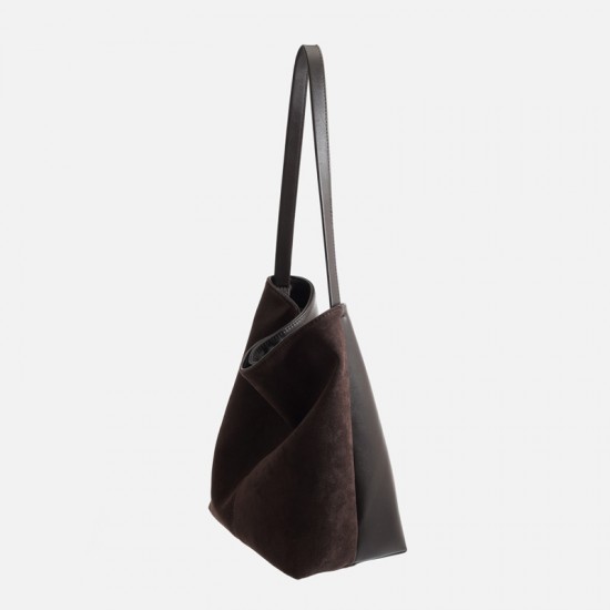 Autumn Winter New High-Quality Suede Bag - Large Capacity Bucket Tote, Versatile Work Bag